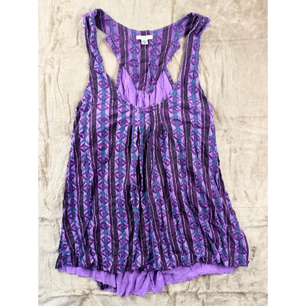 Ecote Womens Purple Geometric Tribal Print Racerback‎ Tank Top  Urban Outfitters